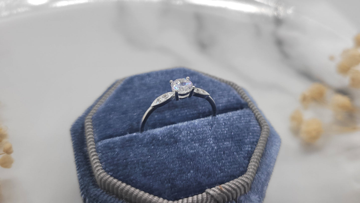 Silver Five Stone Ring