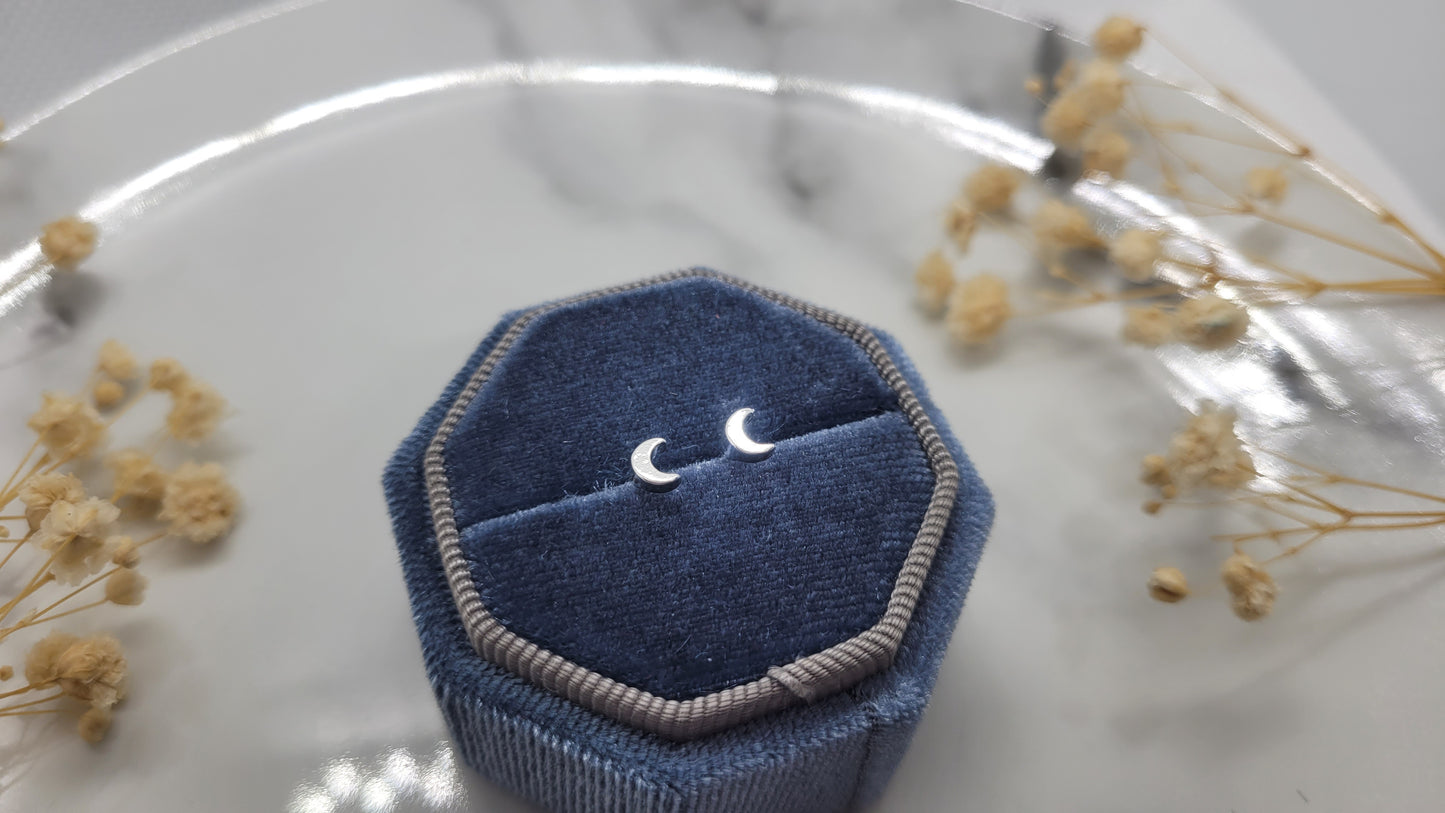 Silver Moon Studs