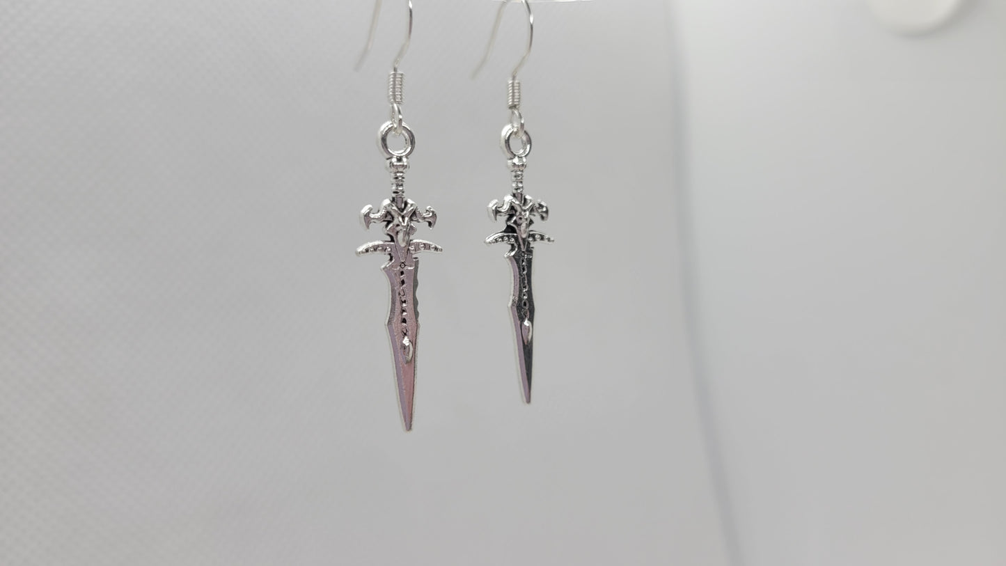 Silver Dagger Earrings