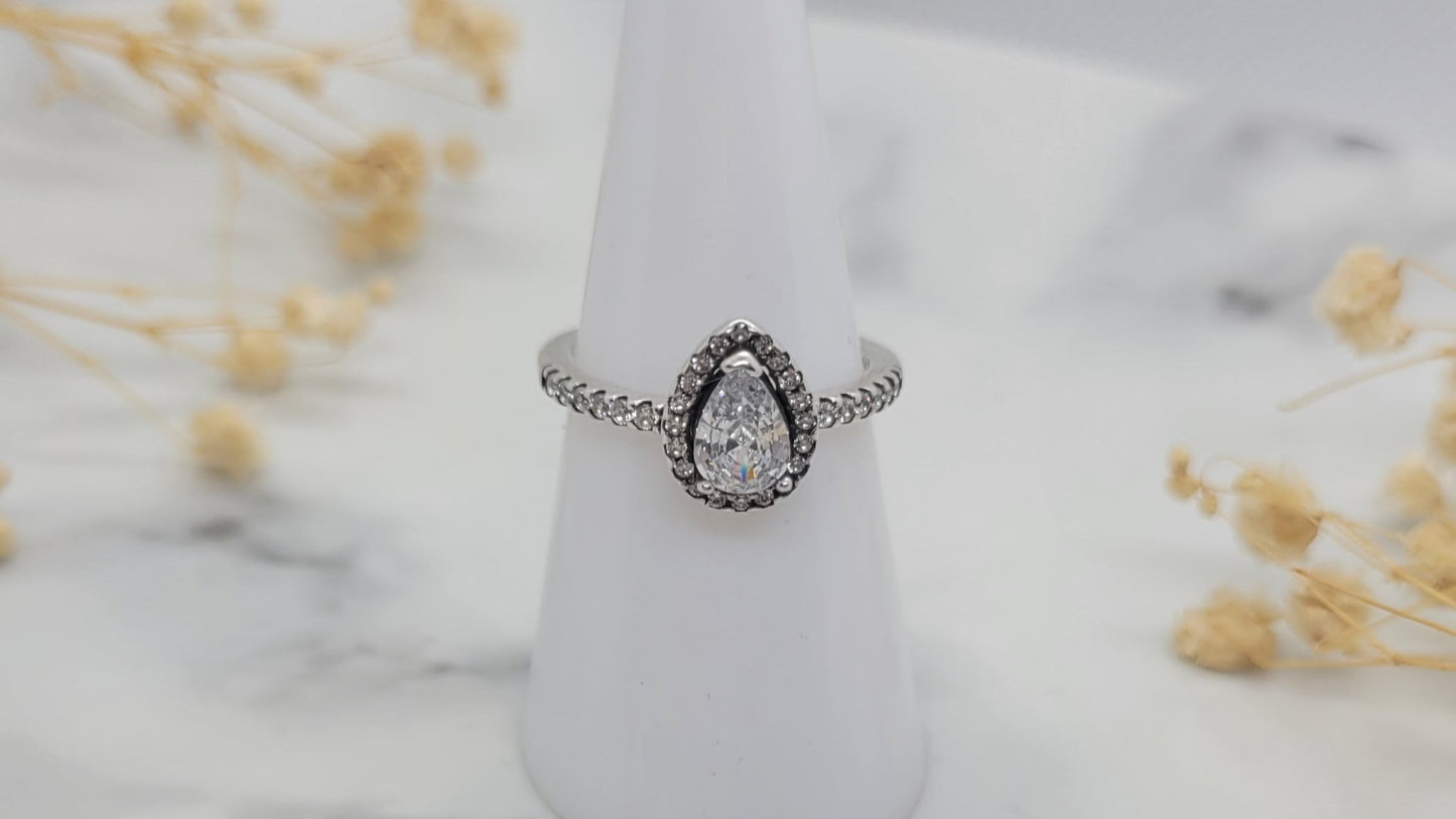 Silver Teardrop Ring