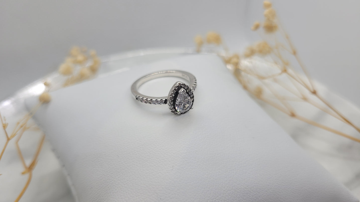 Silver Teardrop Ring