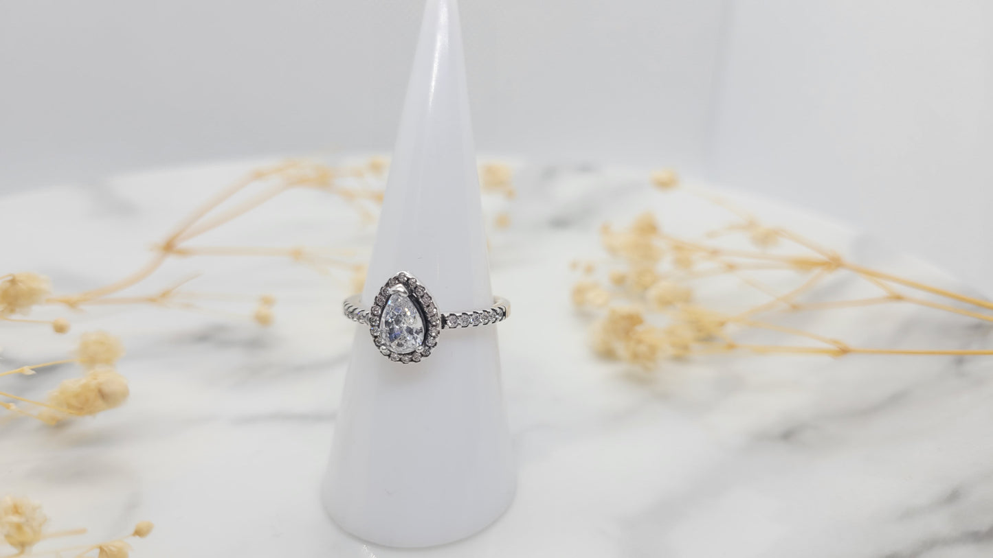 Silver Teardrop Ring