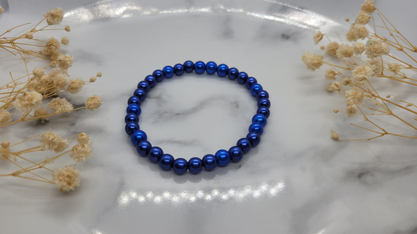 Dark Blue Beaded Bracelet