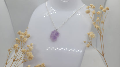 Natural Amethyst Charm Necklace