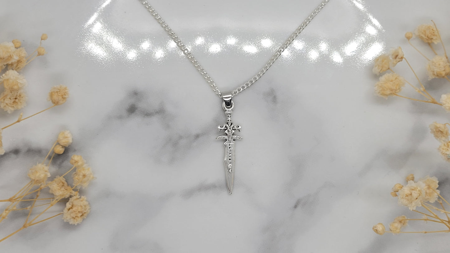 Silver Dagger Necklace