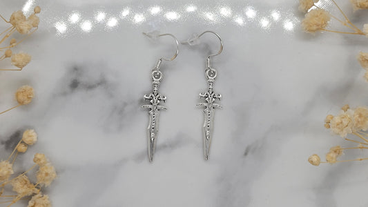 Silver Dagger Earrings