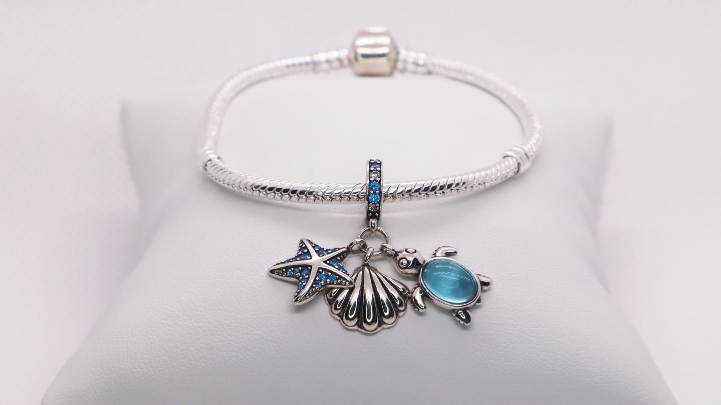 Silver Sea Trio Turtle Shell Starfish